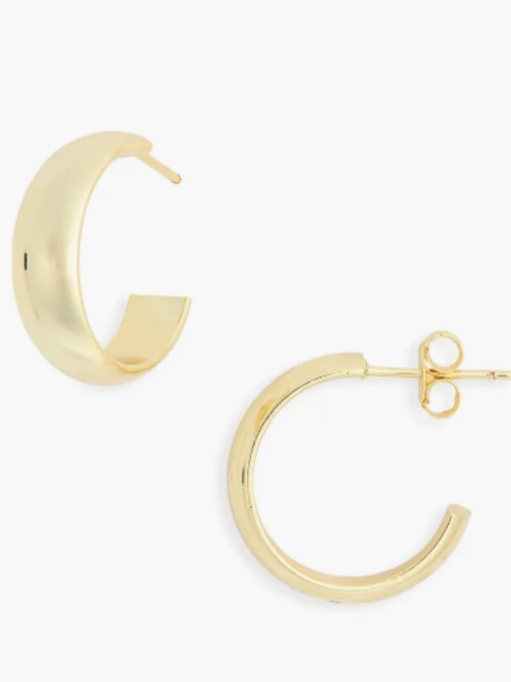 NWT Argento Vivo Gold Ribbon Huggie Hoop Earrings